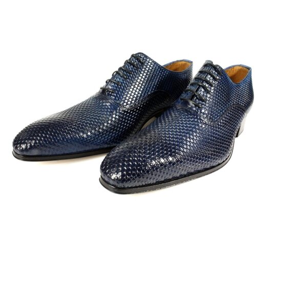 Yaya Mens Blue Oxford Leather Shoe main image 7